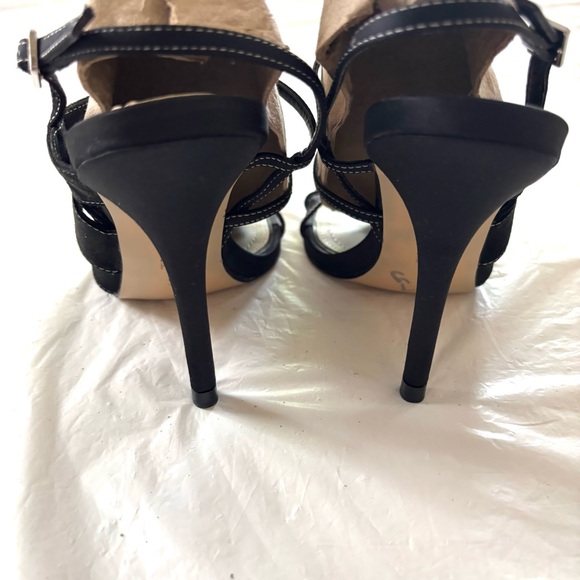 NWOT Zara Saldi Black High-Heeled Sandals Sleek Straps SZ 5 - Picture 6 of 16